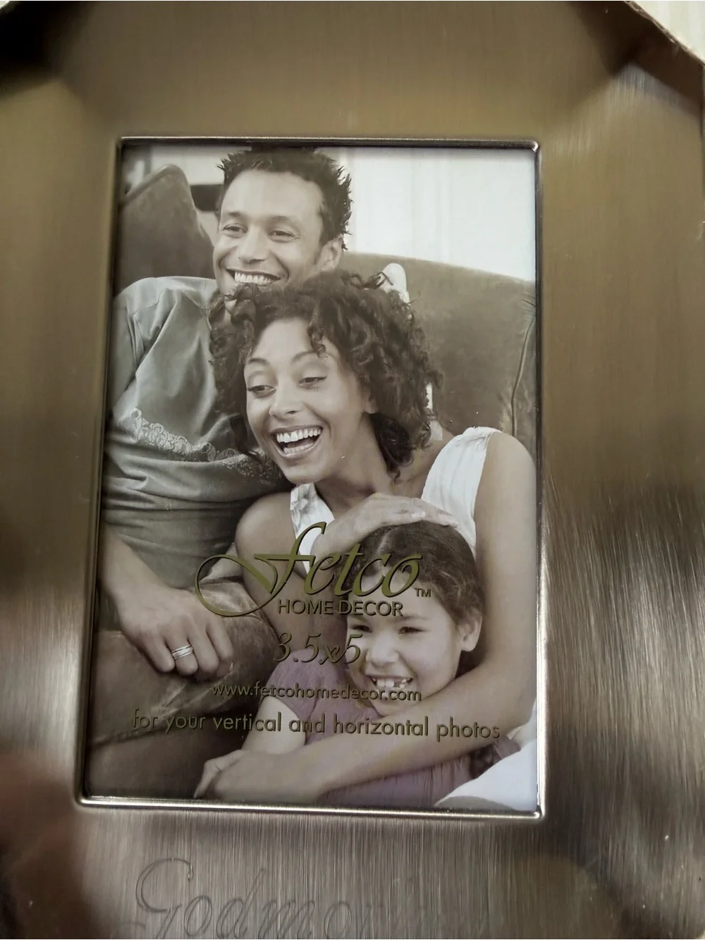 Fetco Godmother Picture Frame 3.5x5 Brushed Pewter Metal New in Box